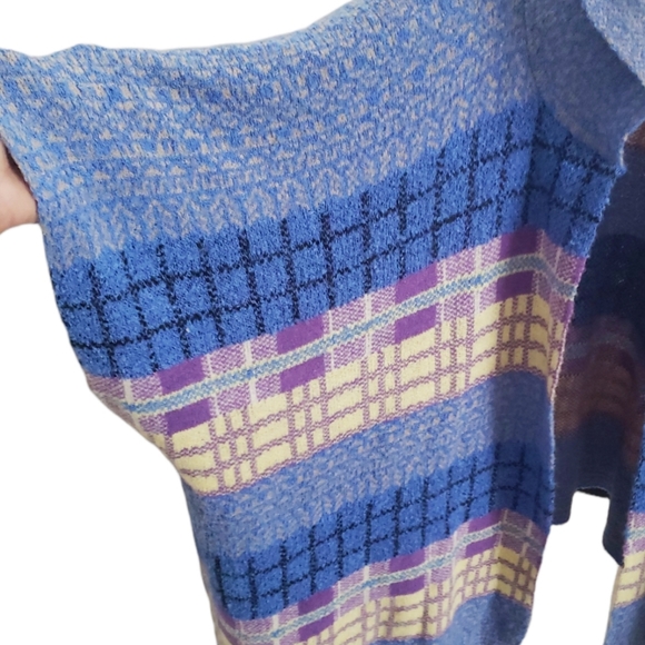 Free People Sweater Poncho Hooded Cardigan Multicolor Oversized Slouchy Soft OS - Picture 7 of 15